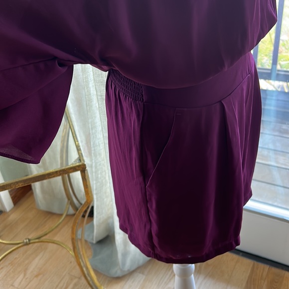 White House Black Market Purple Romper - Picture 4 of 8